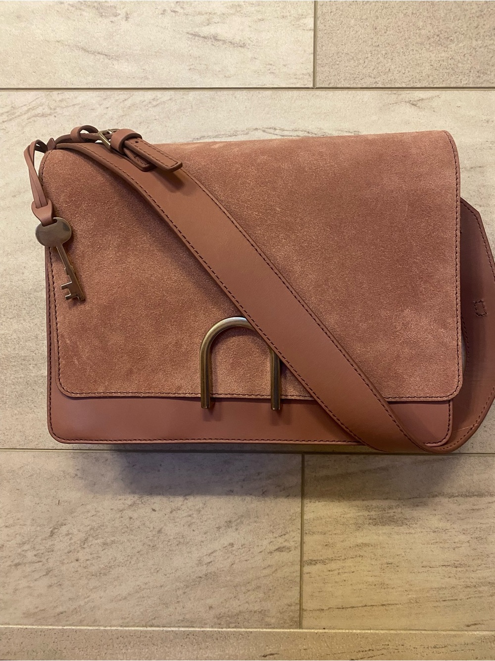Fossil Finley Shoulder Bag in Dusty Mauve